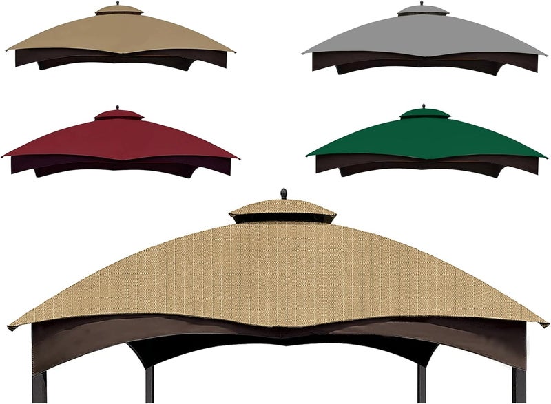 SCOCANOPY Beige Ripstop Replacement Top for Lowe's Allen Roth 10X12 Gazebo Model #GF-12S004B-1/ GF-12S004BTO - Image 1